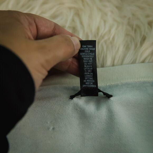 Soma Size Small Medium S M Blue Floral Print V Neck Wrap Tie Waist Silk Cardigan - Picture 4 of 5